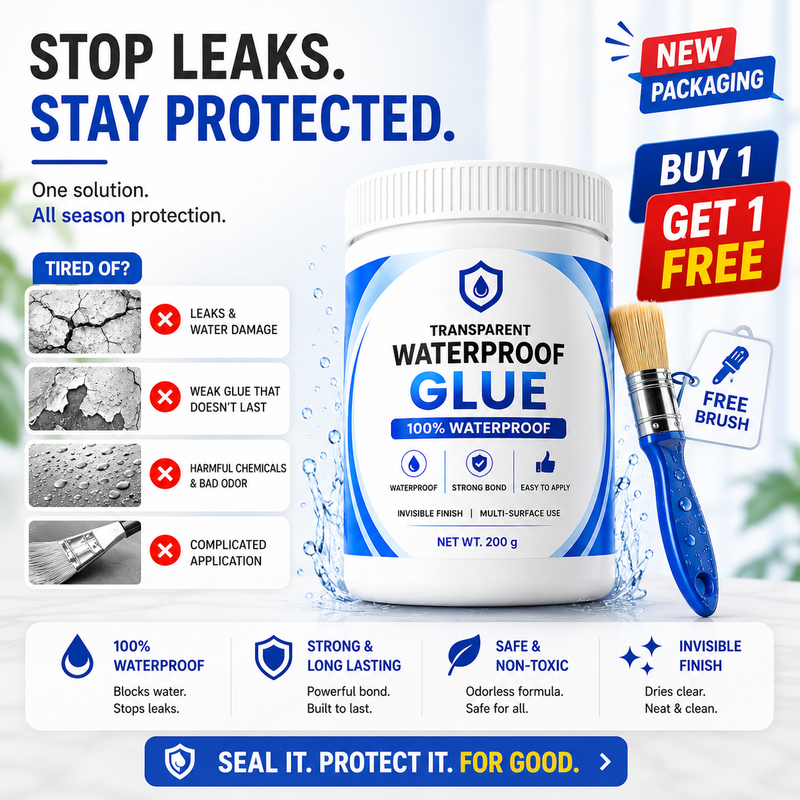 AquaShield Transparent Waterproof Glue + FREE Brush | Buy 1 Get 1 FREE
