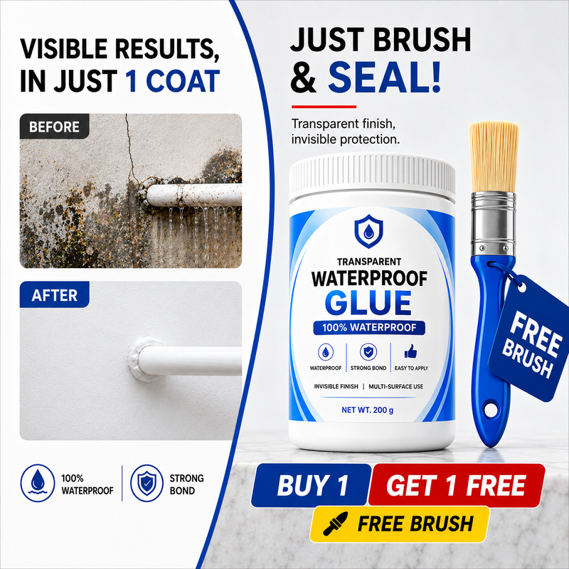 AquaShield Transparent Waterproof Glue + FREE Brush | Buy 1 Get 1 FREE