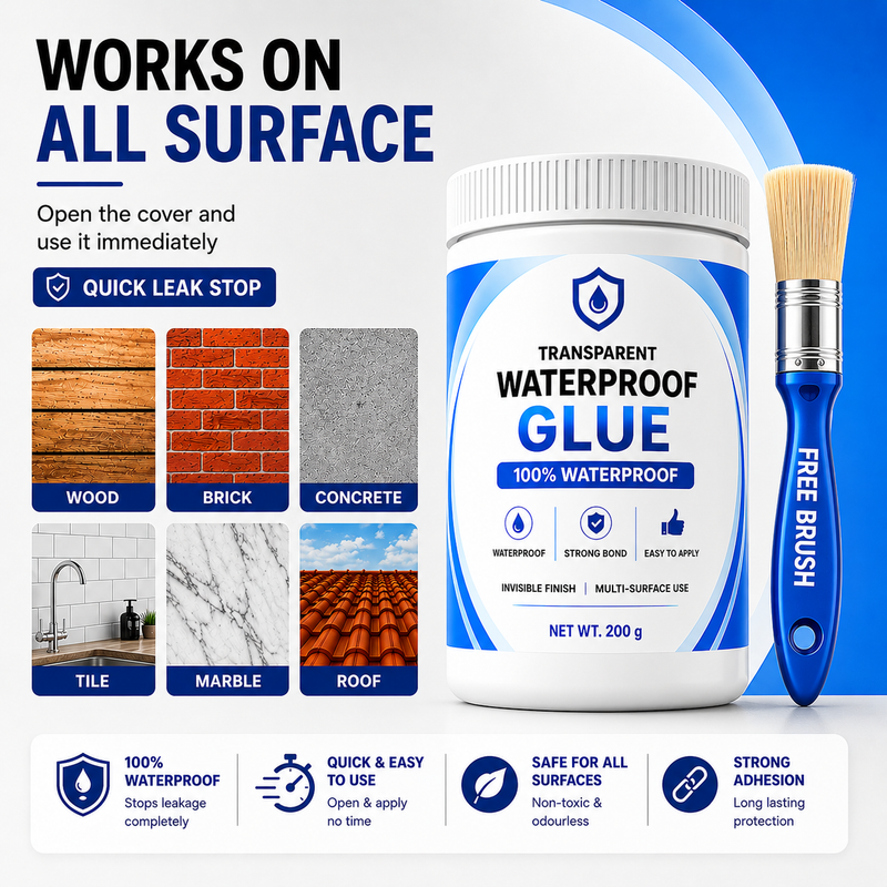 AquaShield Transparent Waterproof Glue + FREE Brush | Buy 1 Get 1 FREE