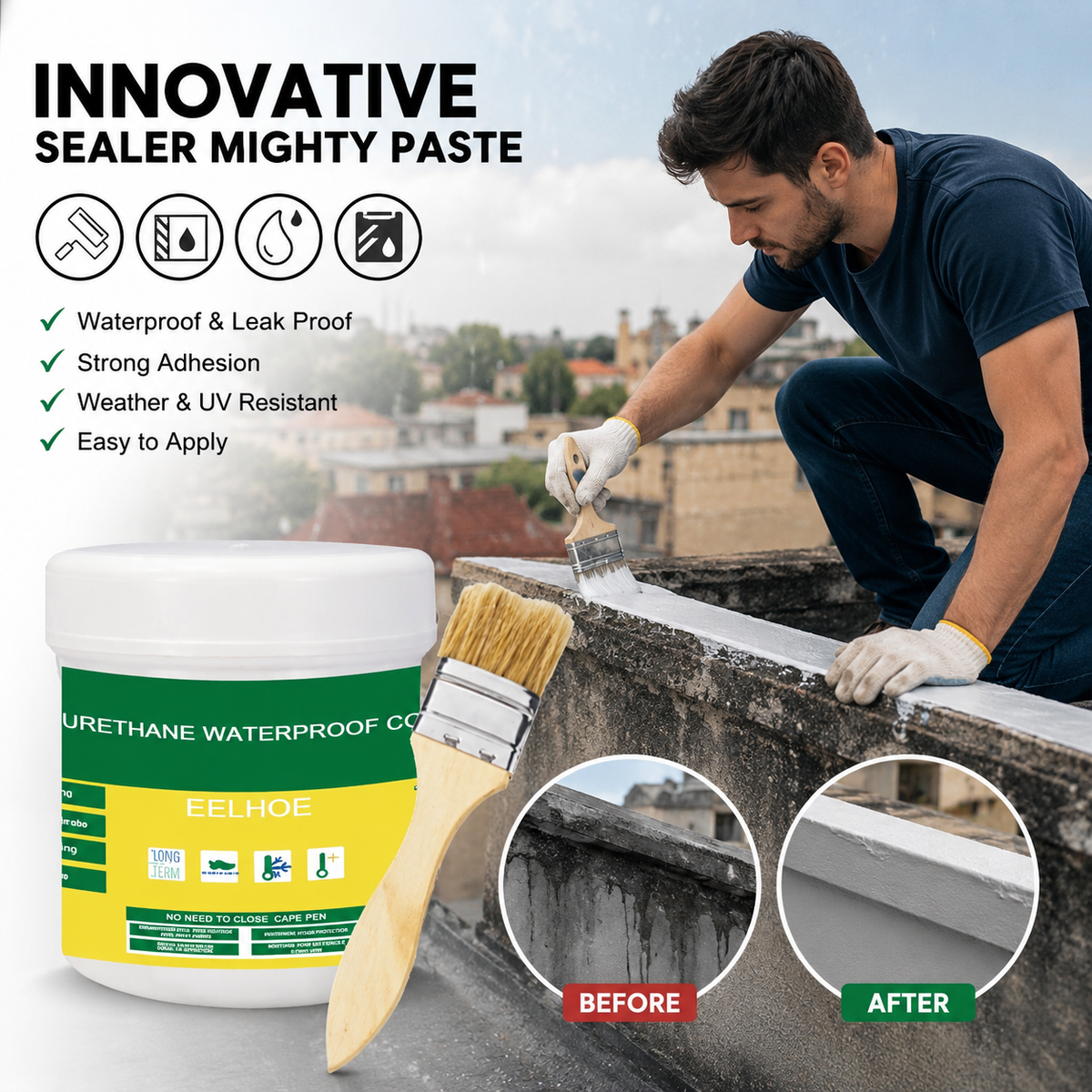 🌧️💧 AquaShield Pro™ | Ultimate Waterproof Sealer Paste 🛠️🏠