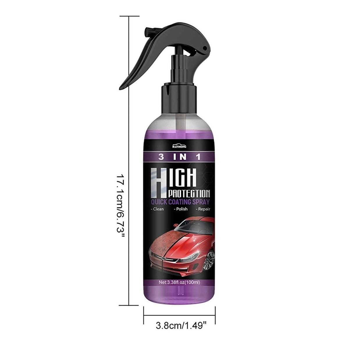 🚗 NanoShield Pro™ Hydrophobic Polish Nano Coating Agent Car Scratch Repair & Quick Shine Spray for Cars, Motorcycles & Boats | Water Repellent Protective Polish Coating (Pack of 2) 💦✨
