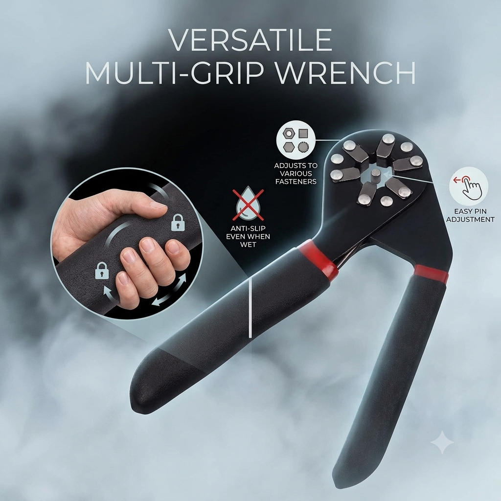 🔧Nut Bolt Wrench - Universal Multi-Size Adjustable Tool