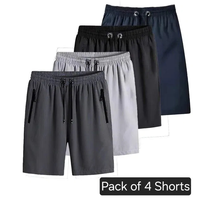 🩳🔥 Men's Stretchable Cotton Shorts Combo Pack – Pack of 4 🔥🩳