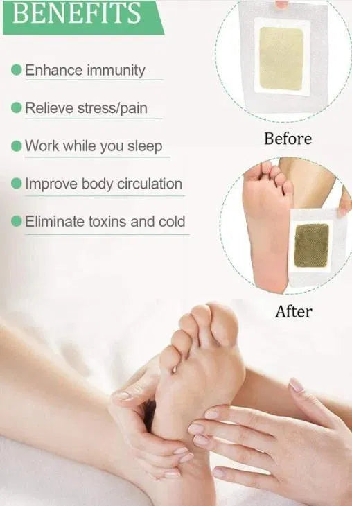 🌿 Detox Foot Patch Pack of 20 (buy 10 get 10 Free)| Overnight Herbal Foot Care for Relaxation & Wellness 🦶✨