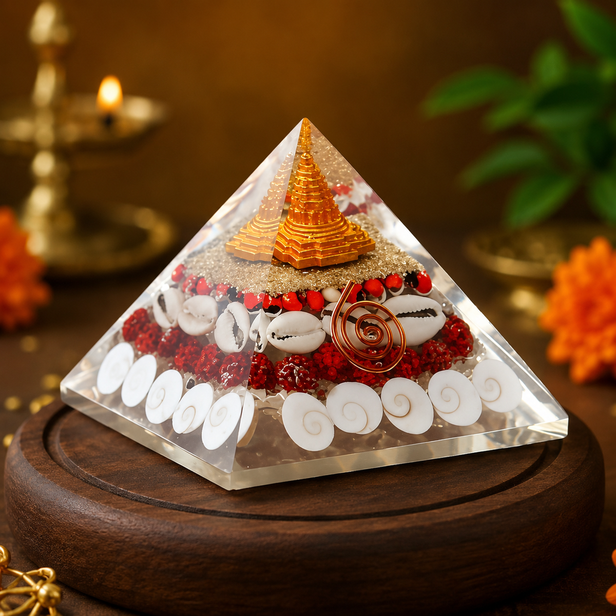 💎Crystal Wealth Gomati Chakra Shree Yantra Pyramid✨