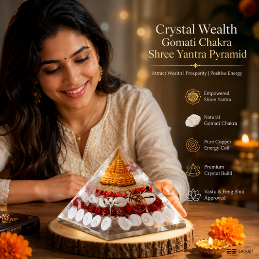 💎Crystal Wealth Gomati Chakra Shree Yantra Pyramid✨