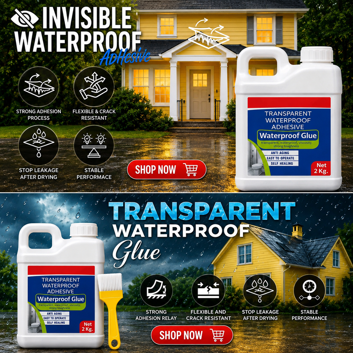 💧🏠 Transparent Waterproof Adhesive Glue | Instant Leak Repair Sealant 🛠️✨